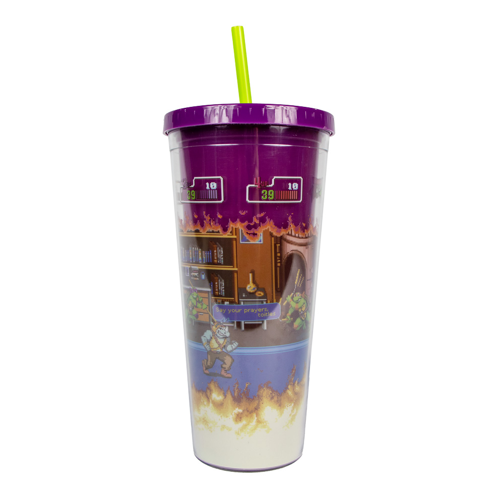 Vaso con popote Tortugas Ninja Azul - Geek Industry.