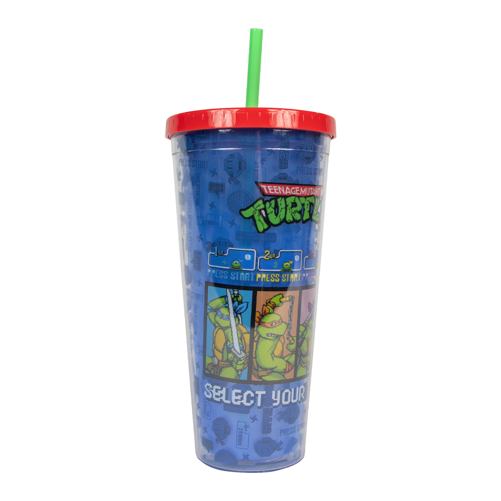 Vaso con popote Tortugas Ninja Morado - Geek Industry