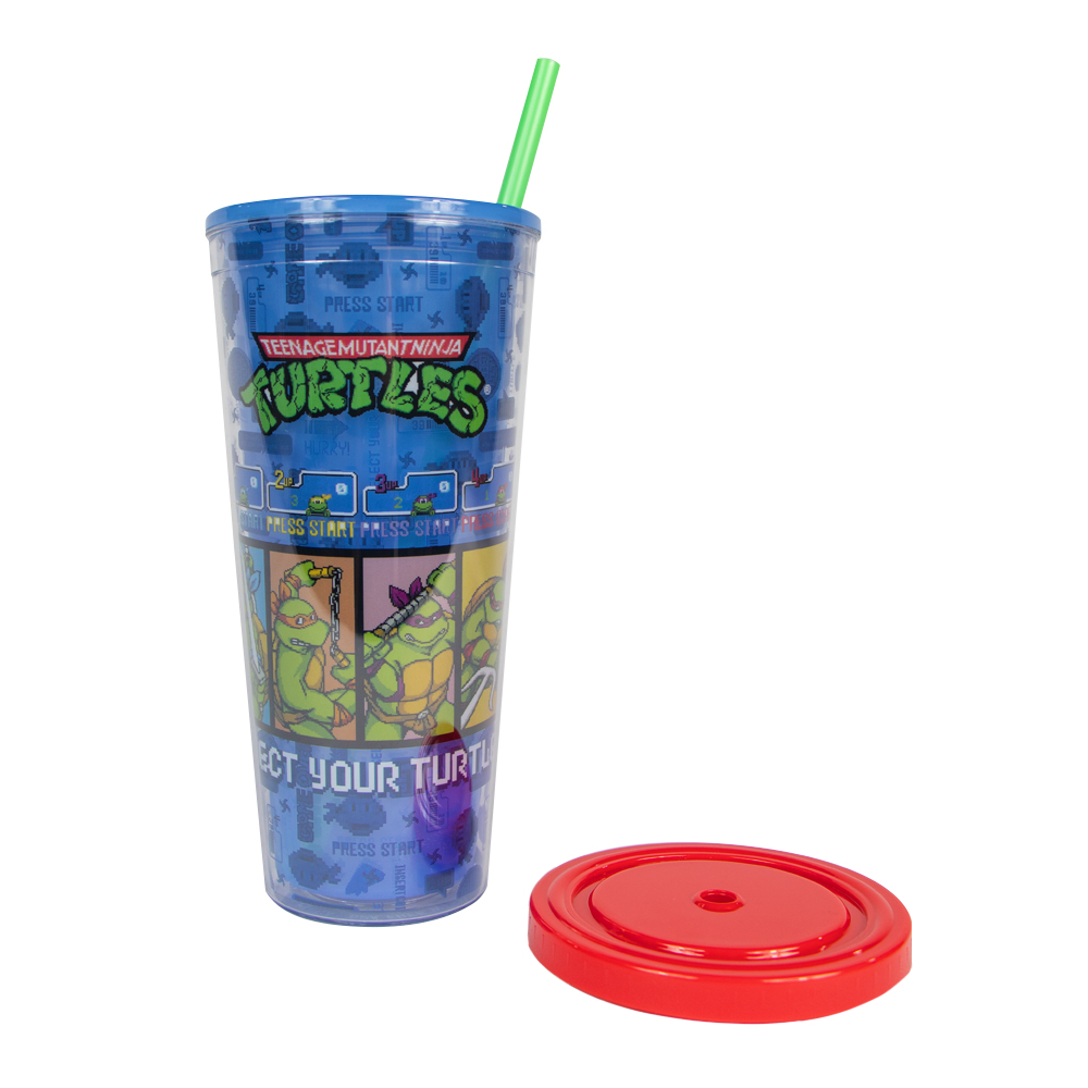 Vaso con popote Tortugas Ninja Morado - Geek Industry