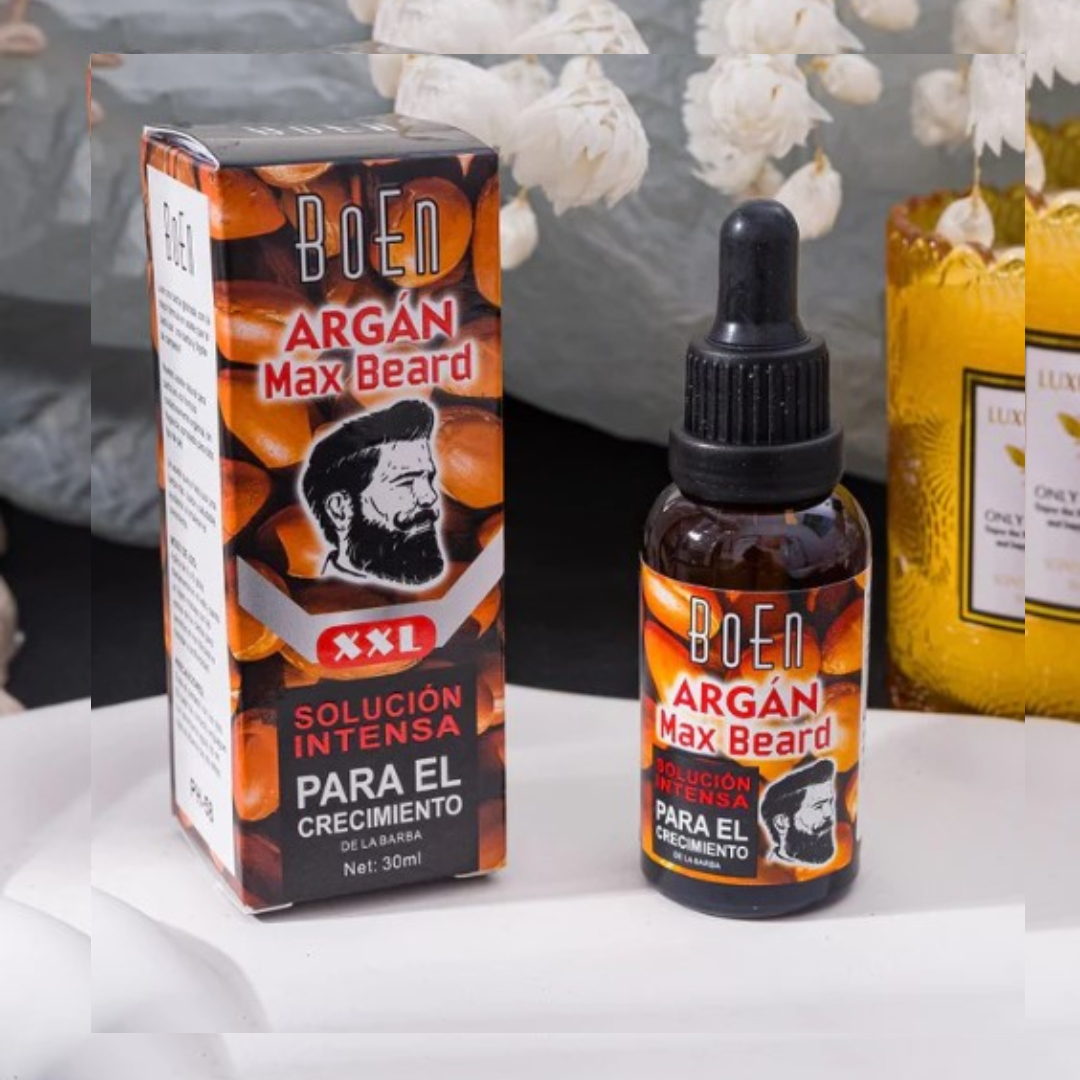 Solucion Intensa Para El Crecimiento De La Barba Boen Argan Max Beard