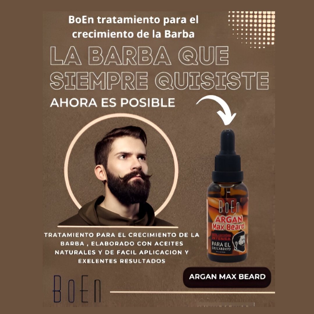 Solucion Intensa Para El Crecimiento De La Barba Boen Argan Max Beard