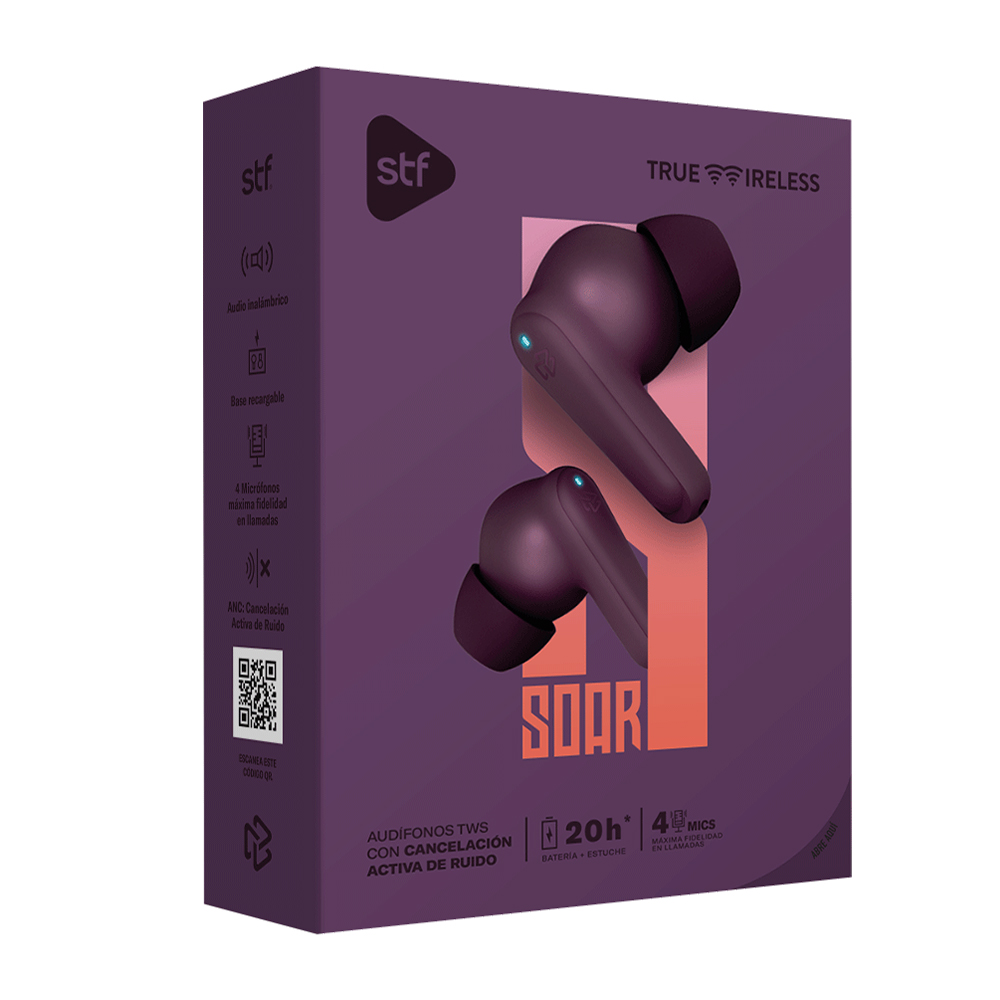Audífonos TWS Stf Soar ANC Color Morado