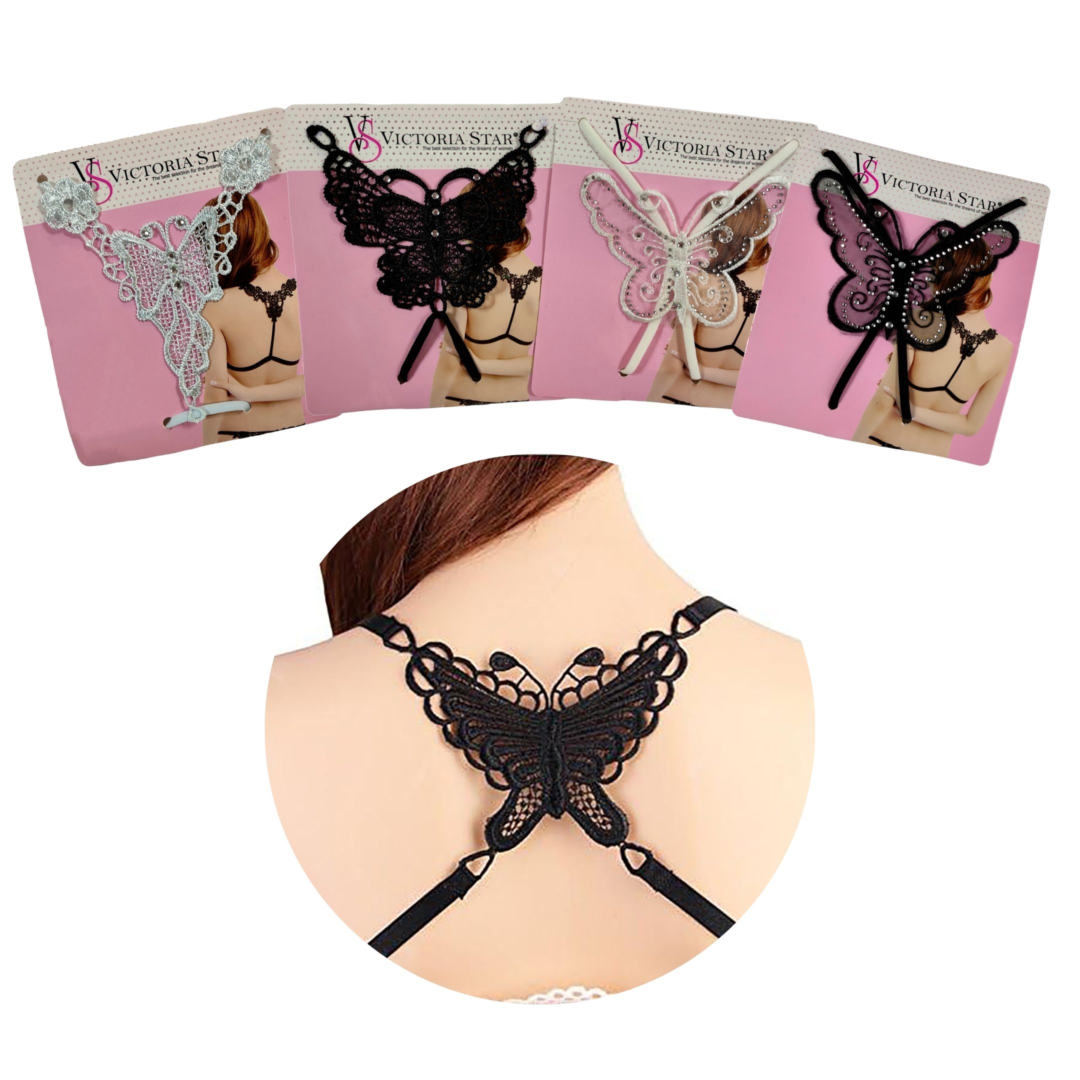 Tirante Sujetador De Encaje De Mariposa 1 Pz