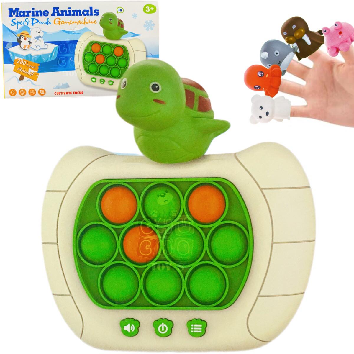 Pop It Electrónico Luces Sonido Antiestrés Animales Marinos