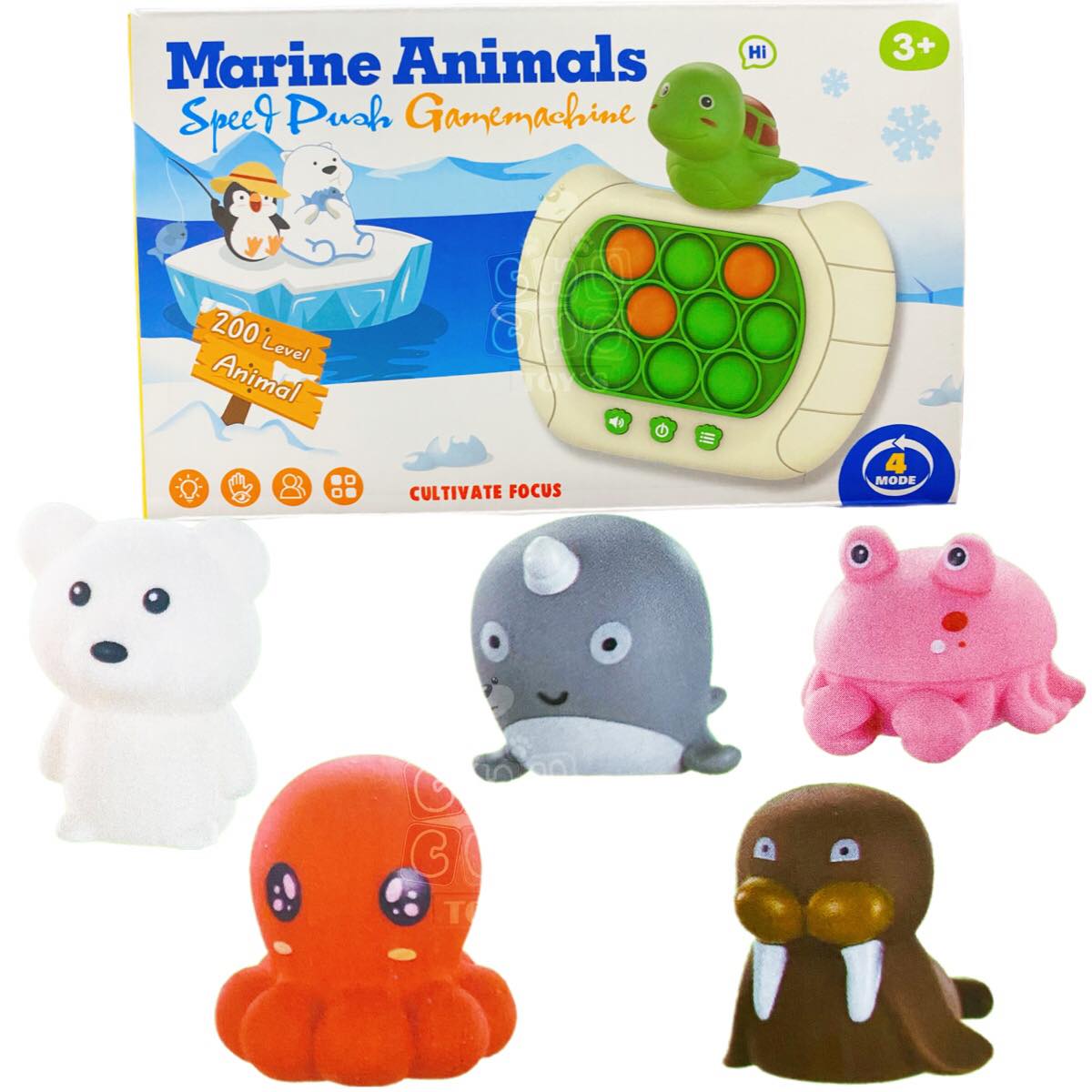 Pop It Electrónico Luces Sonido Antiestrés Animales Marinos