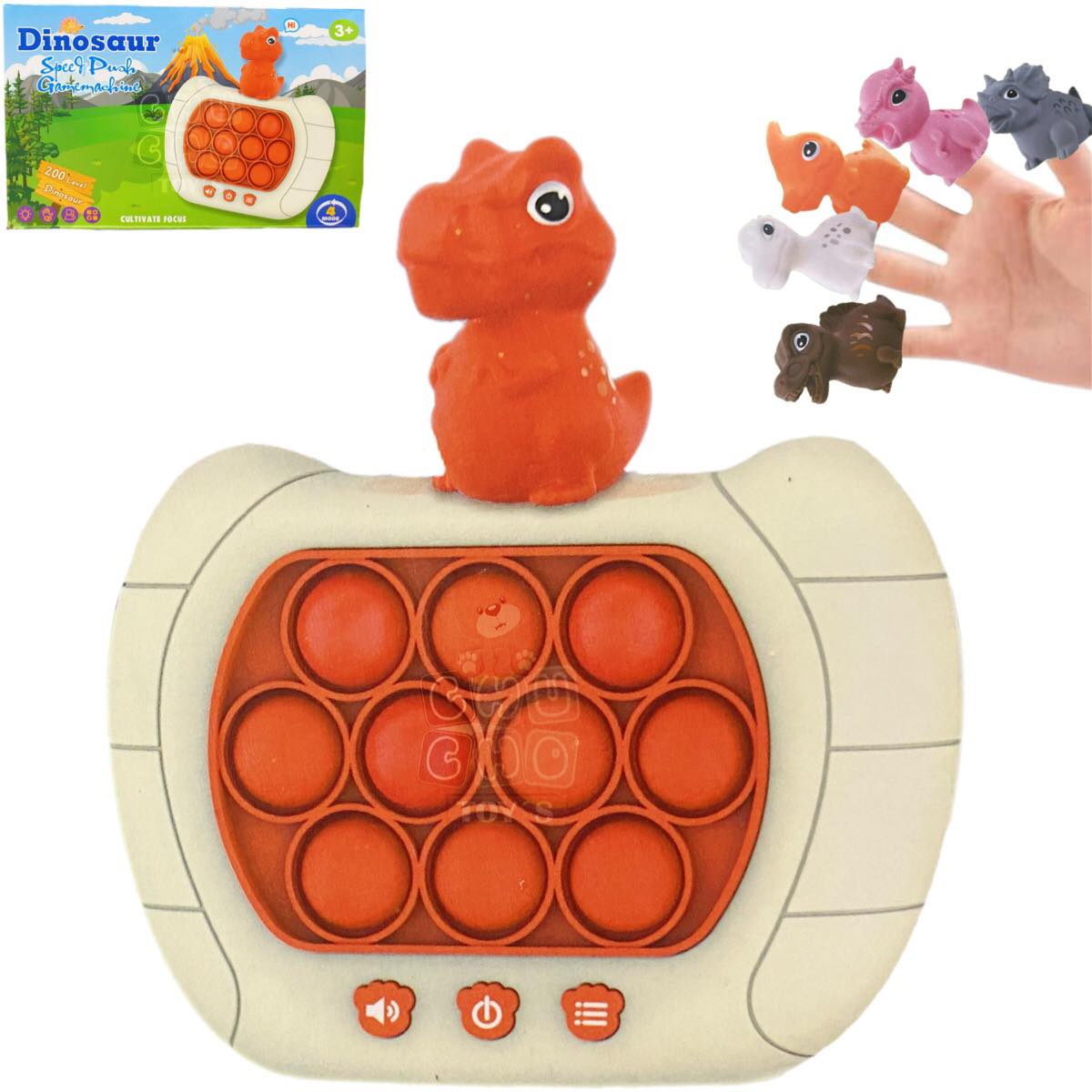 Pop It Electrónico Luces Sonido Antiestrés Dinosaurios