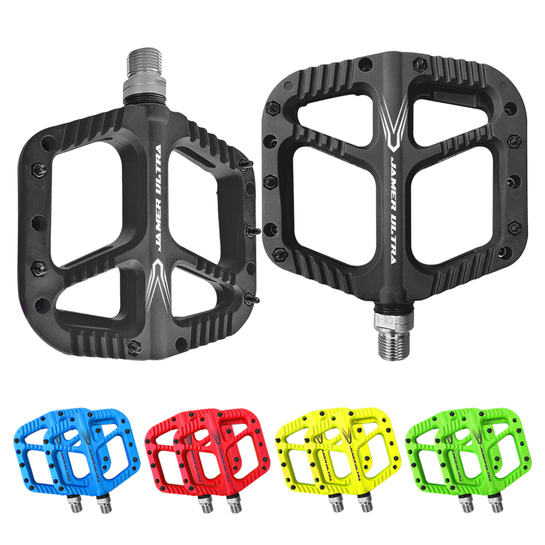  Pedales Bicicleta Nylon Mtb Pin Removible Eje Cromado Negros