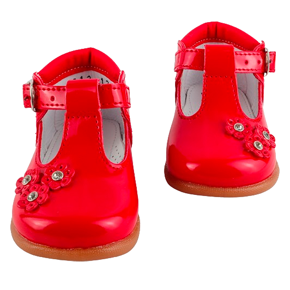 Zapato niña bebe fiesta casual arco ortopedico charol rojo 313-cr