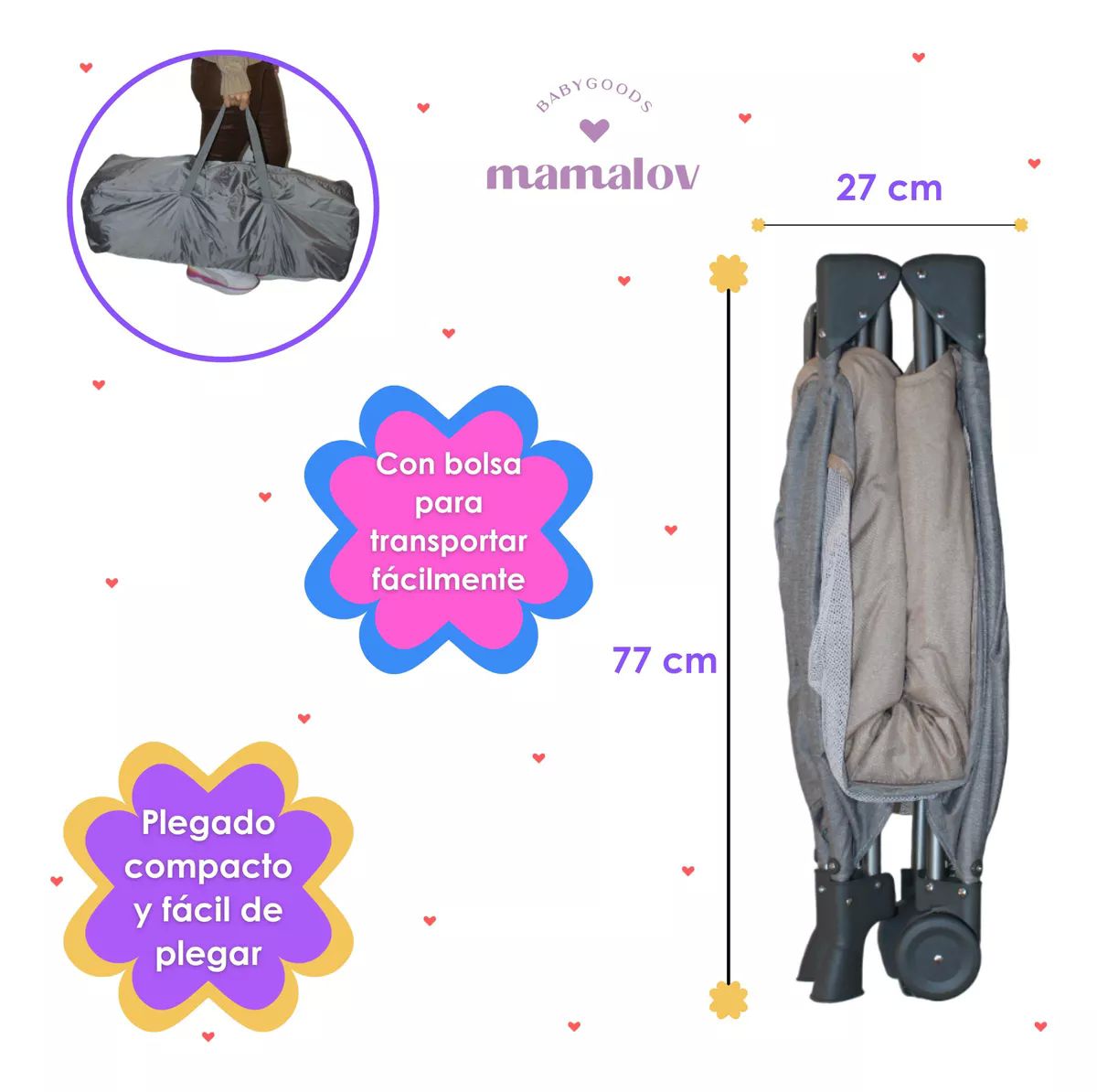 Cuna Corral Para Bebé | Plegable | Mosquitero Ts002 - Beige