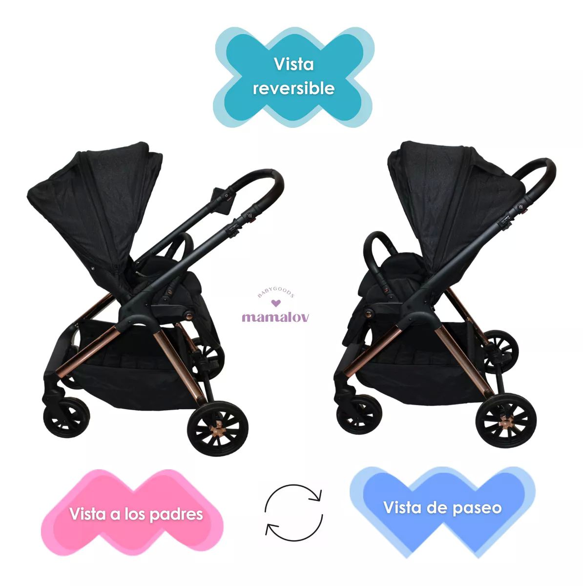 Carriola Para Bebés 4 En 1 | 0-3 Años | Arlet | Negro