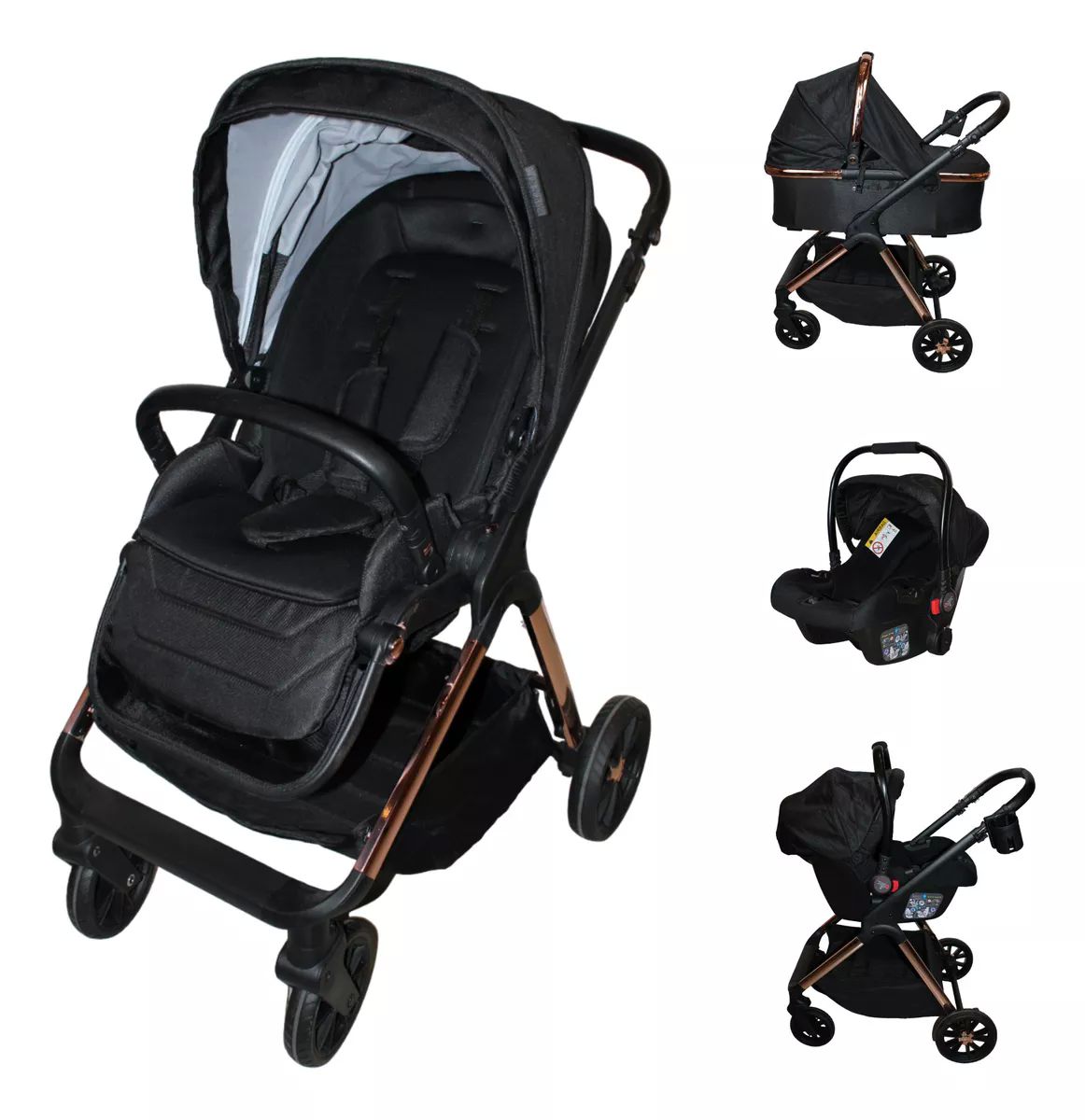 Carriola Para Bebés 4 En 1 | 0-3 Años | Arlet | Negro