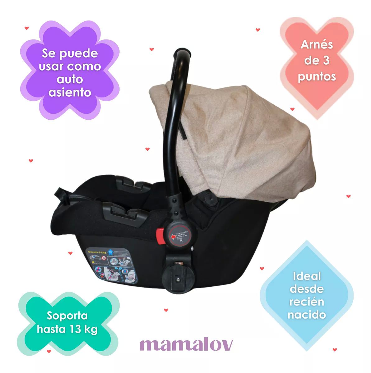 Carriola Para Bebés 4 En 1 | 0-3 Años | Arlet | Beige