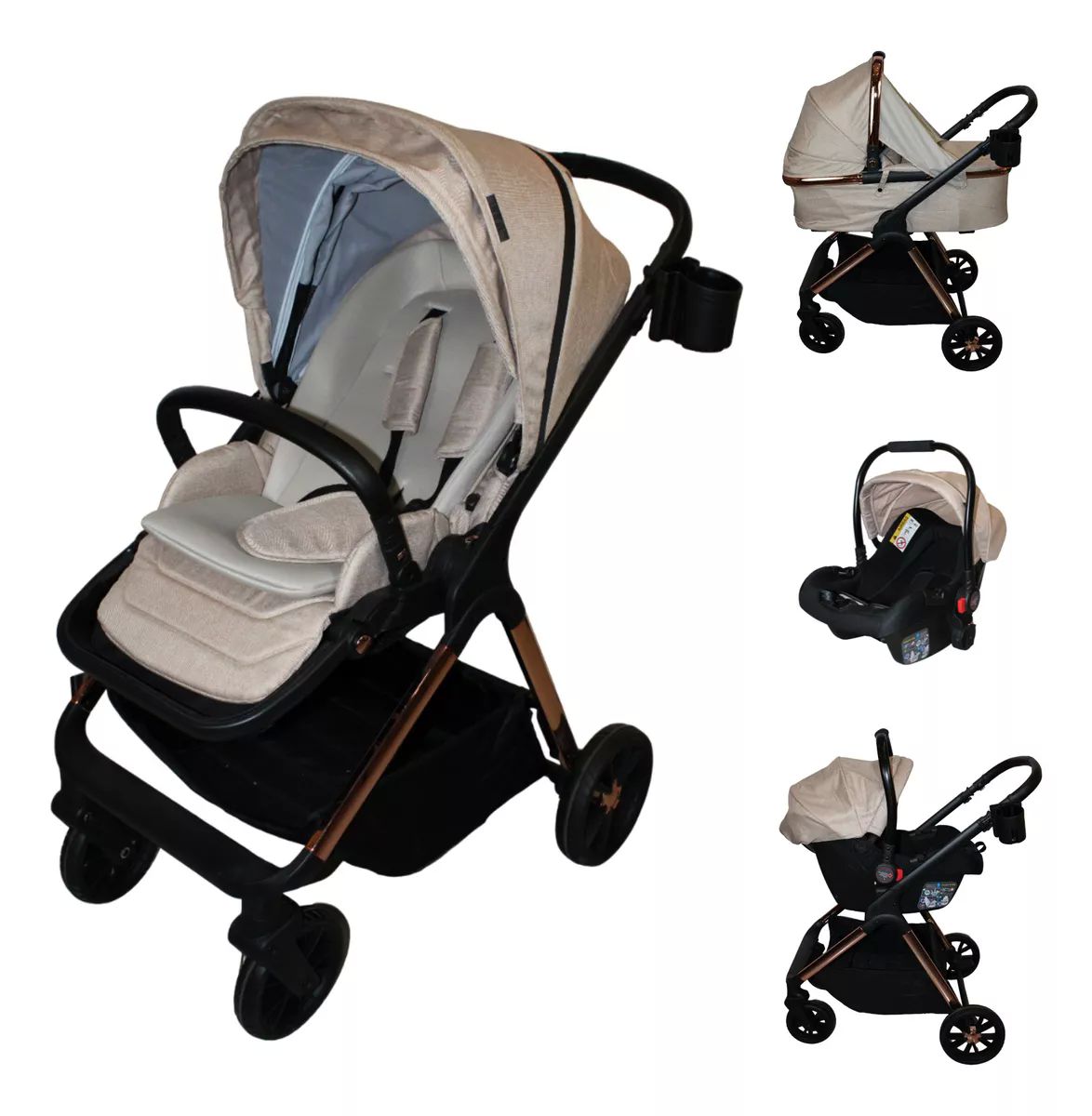 Carriola Para Bebés 4 En 1 | 0-3 Años | Arlet | Beige