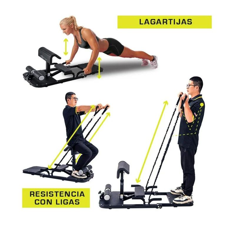 Banco multiejercicio con ligas Plataforma Multiejercicio Athletic Works con Estación Deep Squat 