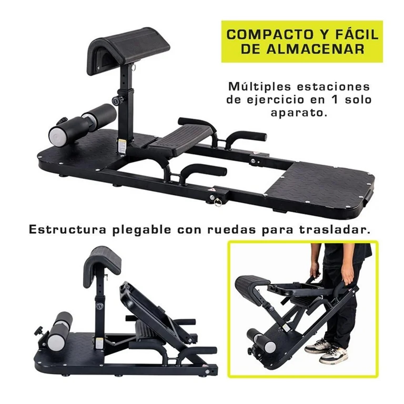 Banco multiejercicio con ligas Plataforma Multiejercicio Athletic Works con Estación Deep Squat 