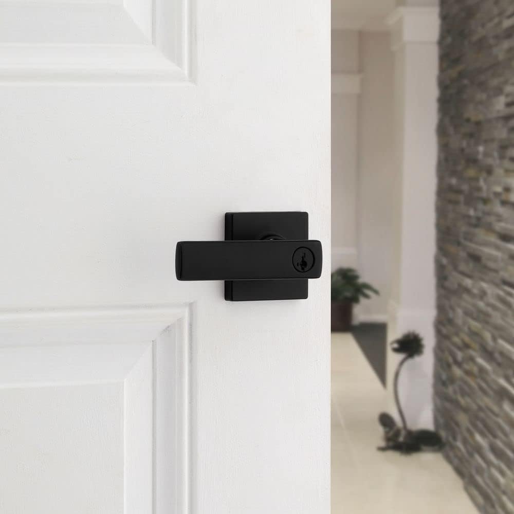 Cerradura con llave negro mate 405BRNL SQT 514 SMT CP Breton Kwikset 94050-681
