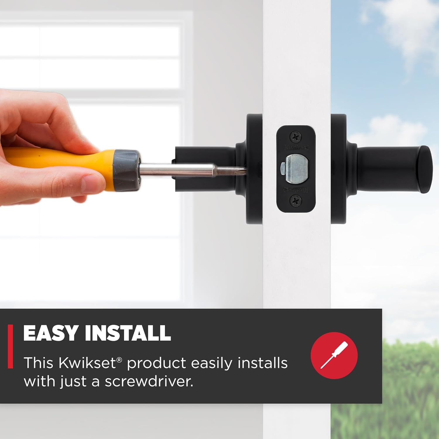 Cerradura con llave negro mate 405BRNL SQT 514 SMT CP Breton Kwikset 94050-681
