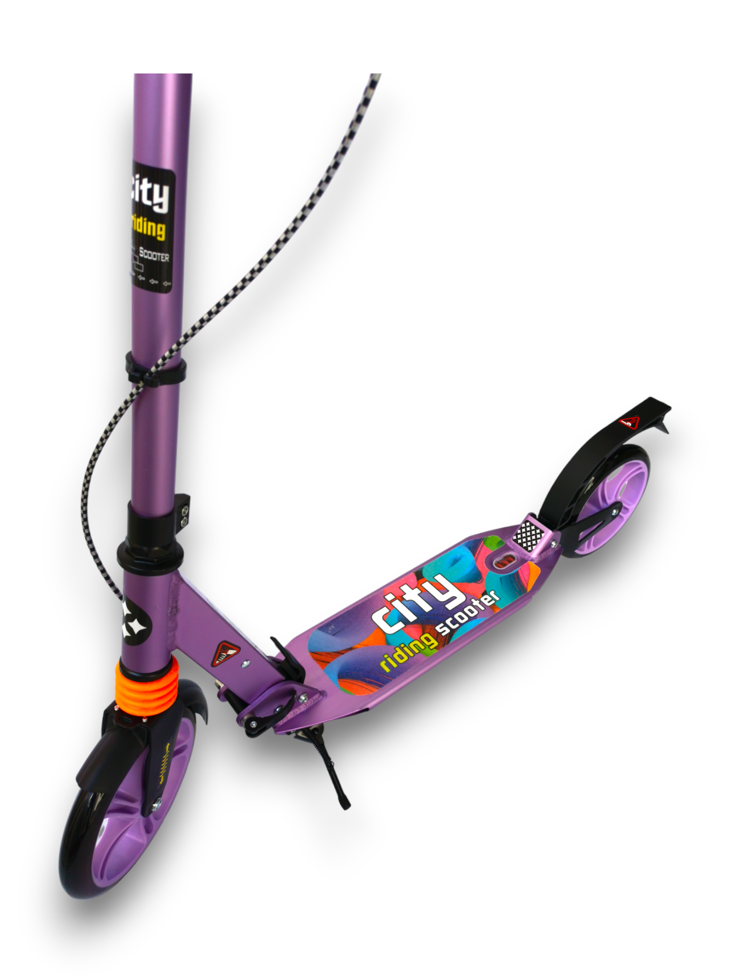 Scooter Patín Urbano Plegable Con Freno Morado