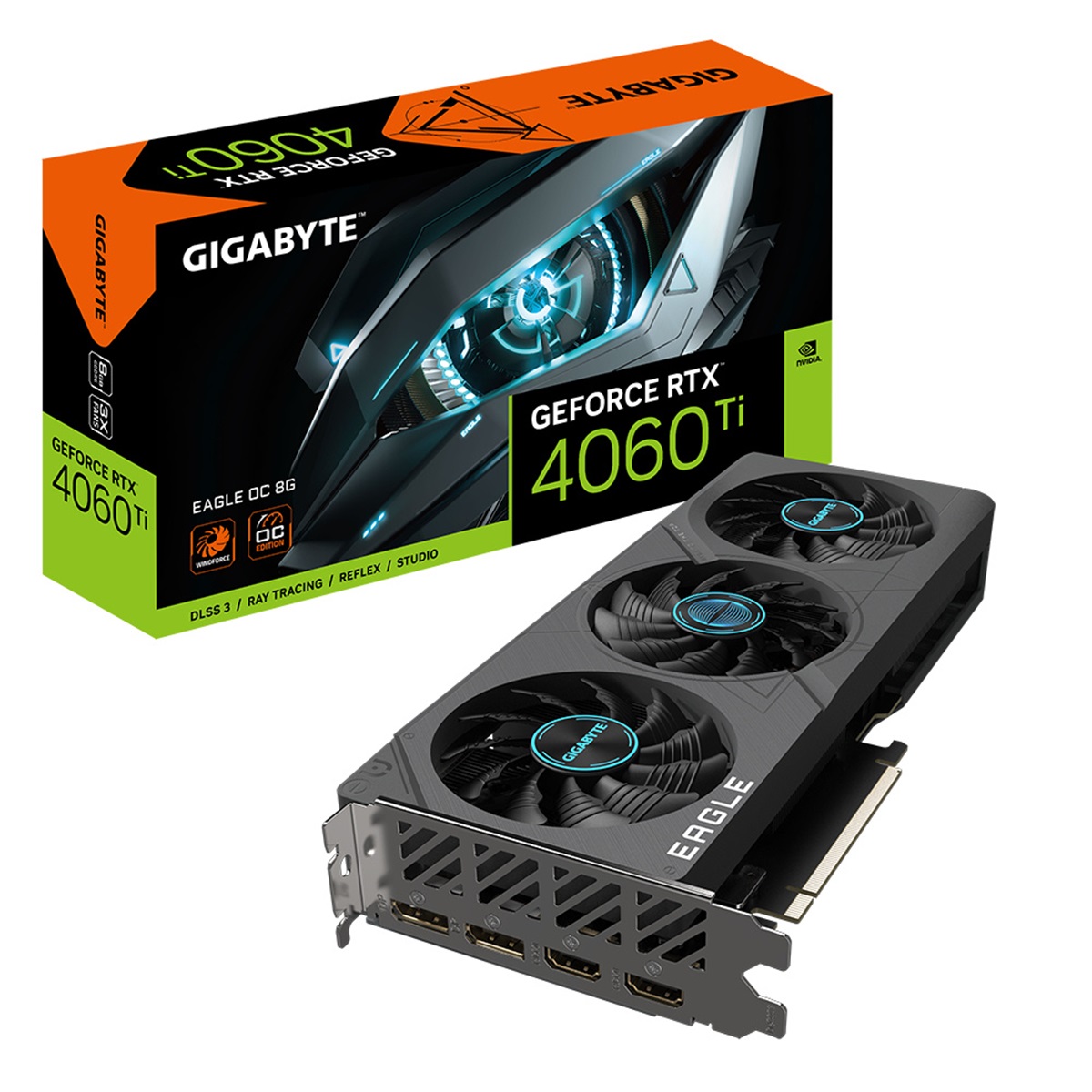 Tarjeta De Video Gigabyte NVIDIA GeForce RTX 4060 Ti EAGLE OC 8G 8GB 128-bit GDDR6 PCI Express 4.0