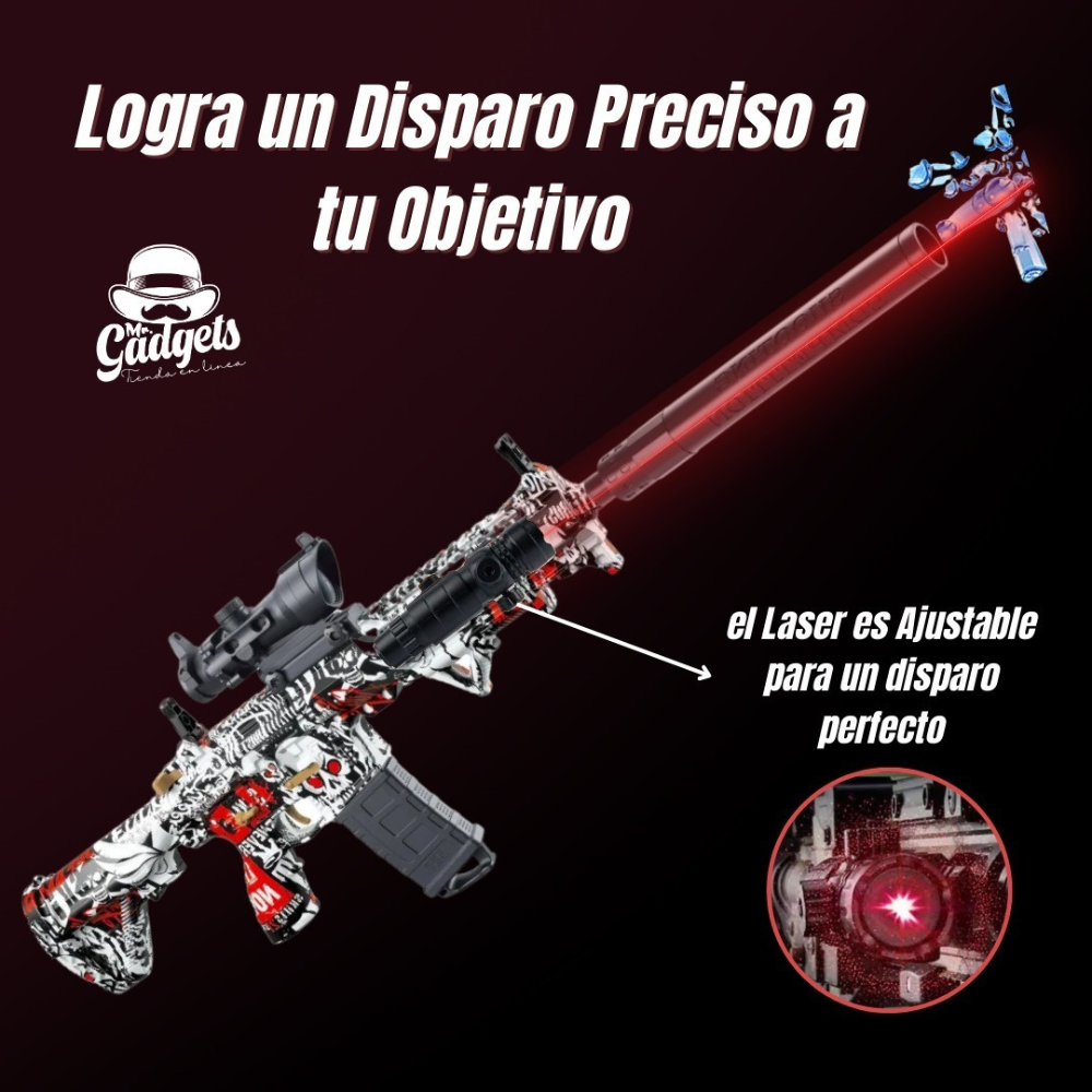 Kit Gel Storm Blaster, Apuntador Laser, Apuntador para Lanzador de Bolas de Gel + 20,000 Balas de Hidrogel, Máxima Diversión..