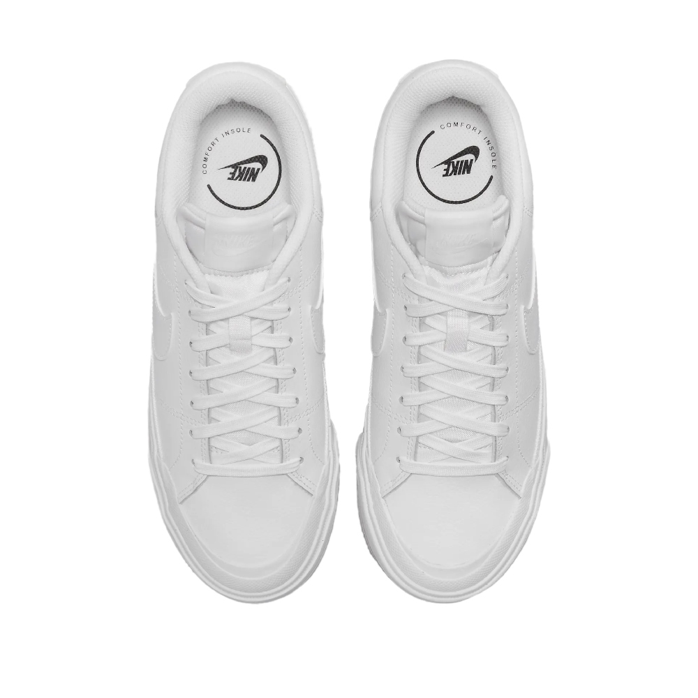 Tenis Casual Nike Court Legacy Lift Blanco De Mujer DM7590-101