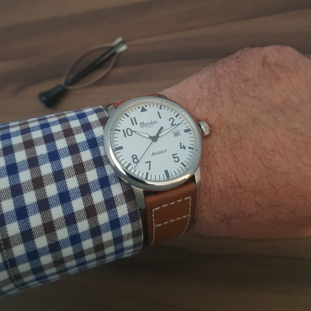 Reloj Mondia Italy - 1946 Aviator - Caballero Acero 316 L - 42 mm - Made in Italy