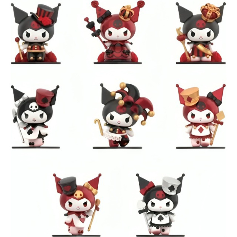 Set 8 Figuras Sanrio Kuromi Poker Kingdom Arlequin