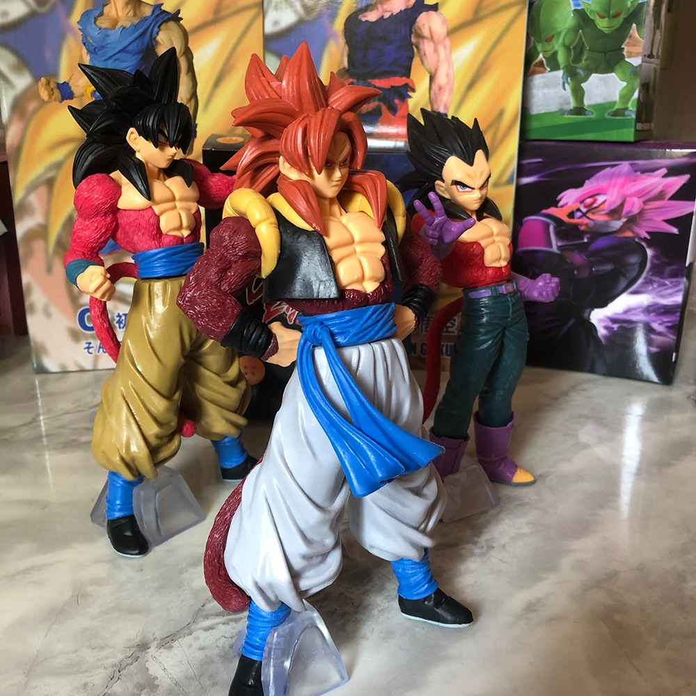  Figura Goku, Figura de Acción Gogeta, Figura Coleccionable Fase 4 SSY, DBZ GT 27cm.Figura de Gogeta SSJ, Personaje de Acción Fase 4 de D. Ball GT.
