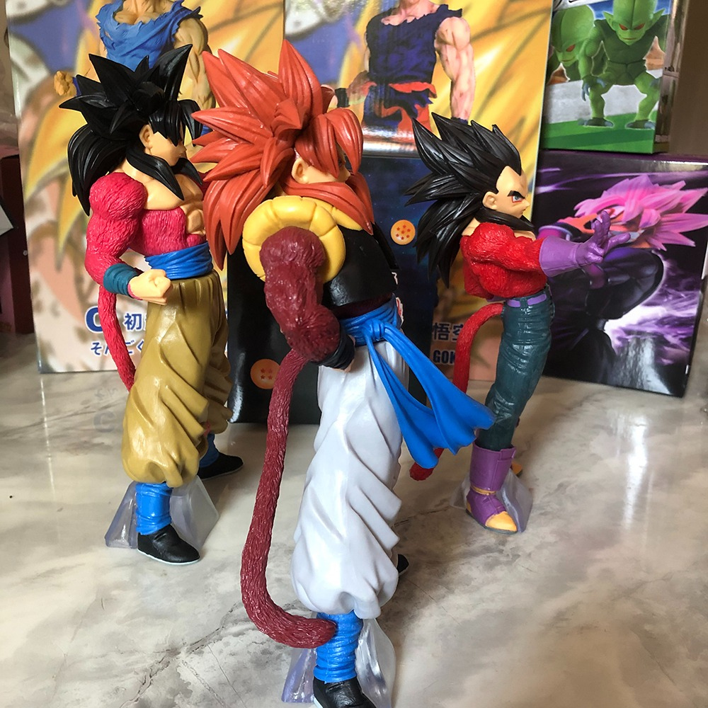  Figura Goku, Figura de Acción Gogeta, Figura Coleccionable Fase 4 SSY, DBZ GT 27cm.Figura de Gogeta SSJ, Personaje de Acción Fase 4 de D. Ball GT.