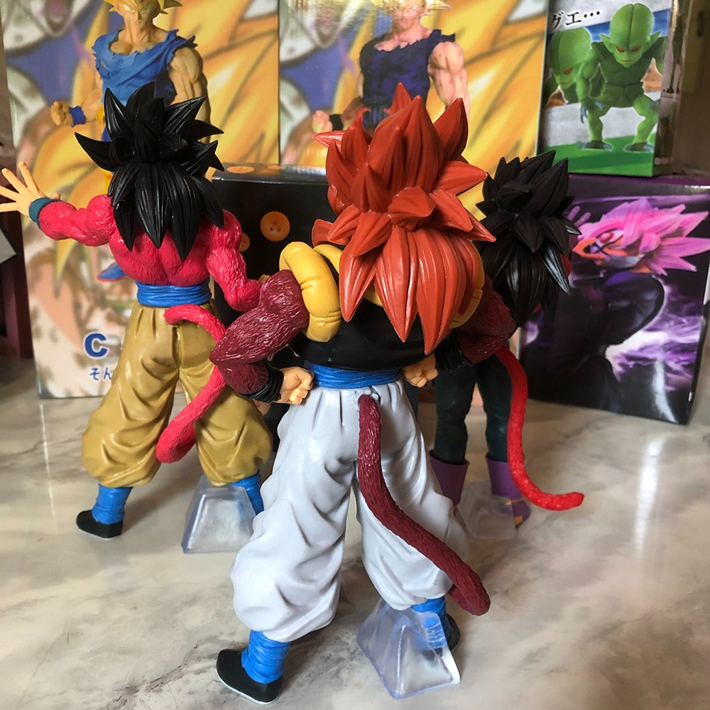  Figura Goku, Figura de Acción Gogeta, Figura Coleccionable Fase 4 SSY, DBZ GT 27cm.Figura de Gogeta SSJ, Personaje de Acción Fase 4 de D. Ball GT.