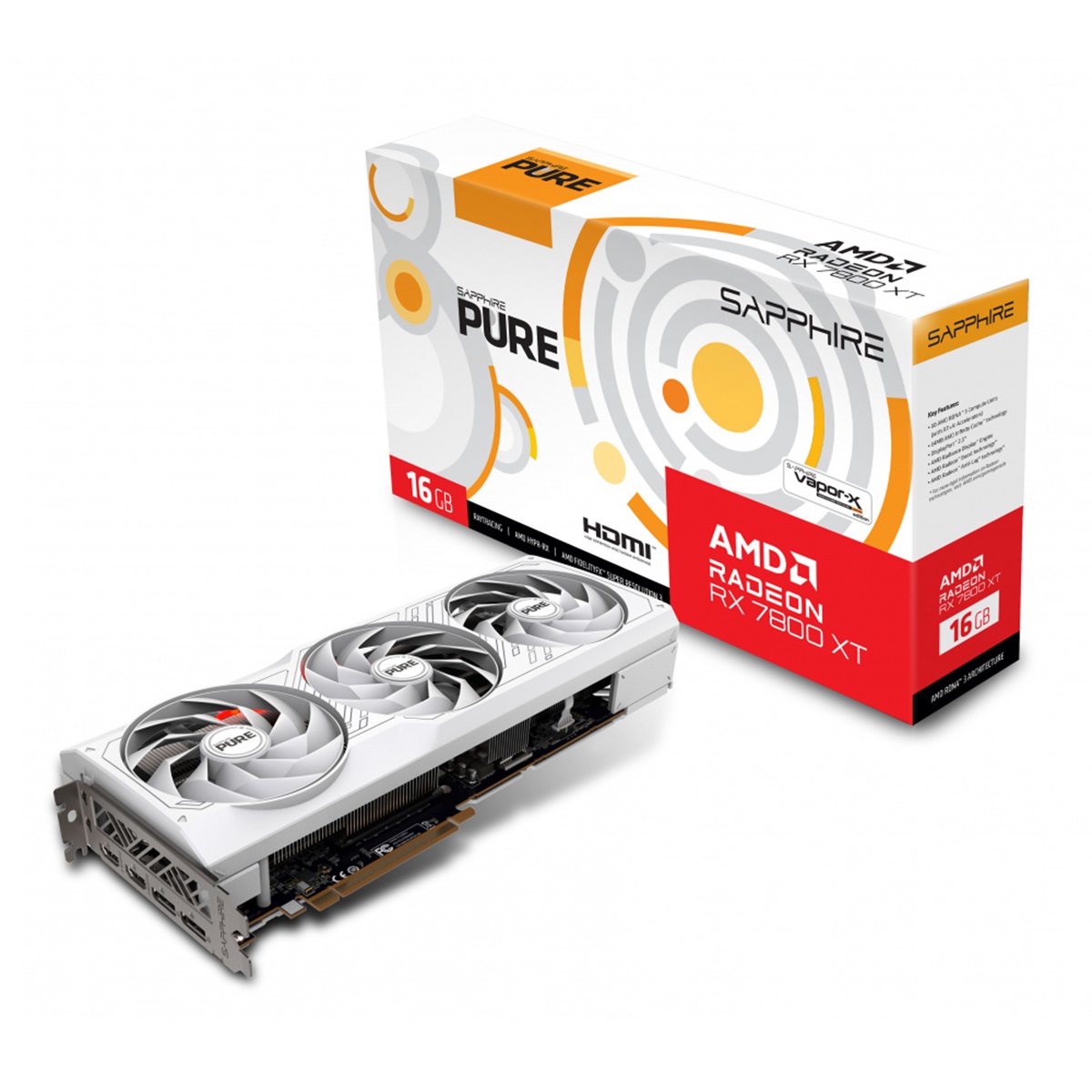 Tarjeta de Video Sapphire Pure RX 7800 XT Gaming 16GB GDDR6