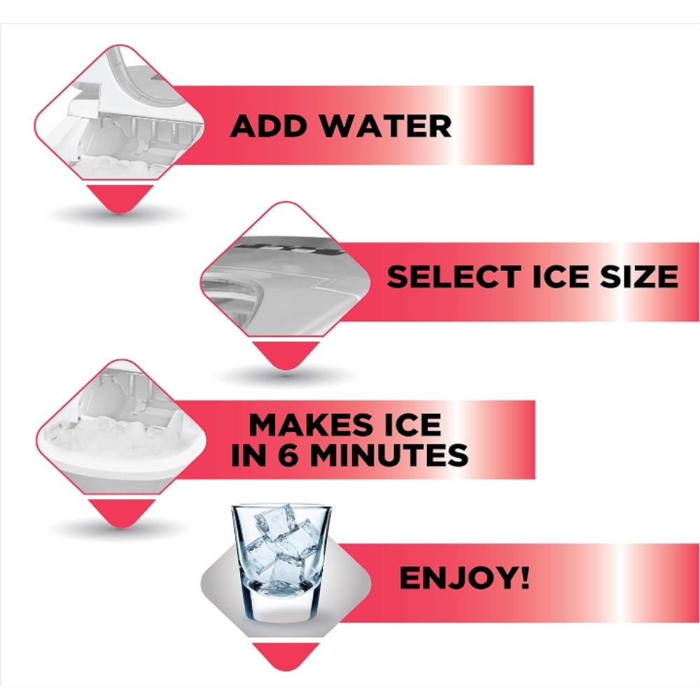 Máquina productora hacedora de hielo hasta 14 kg al día acero inoxidable