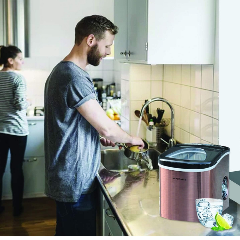 Máquina productora hacedora de hielo hasta 14 kg al día acero inoxidable