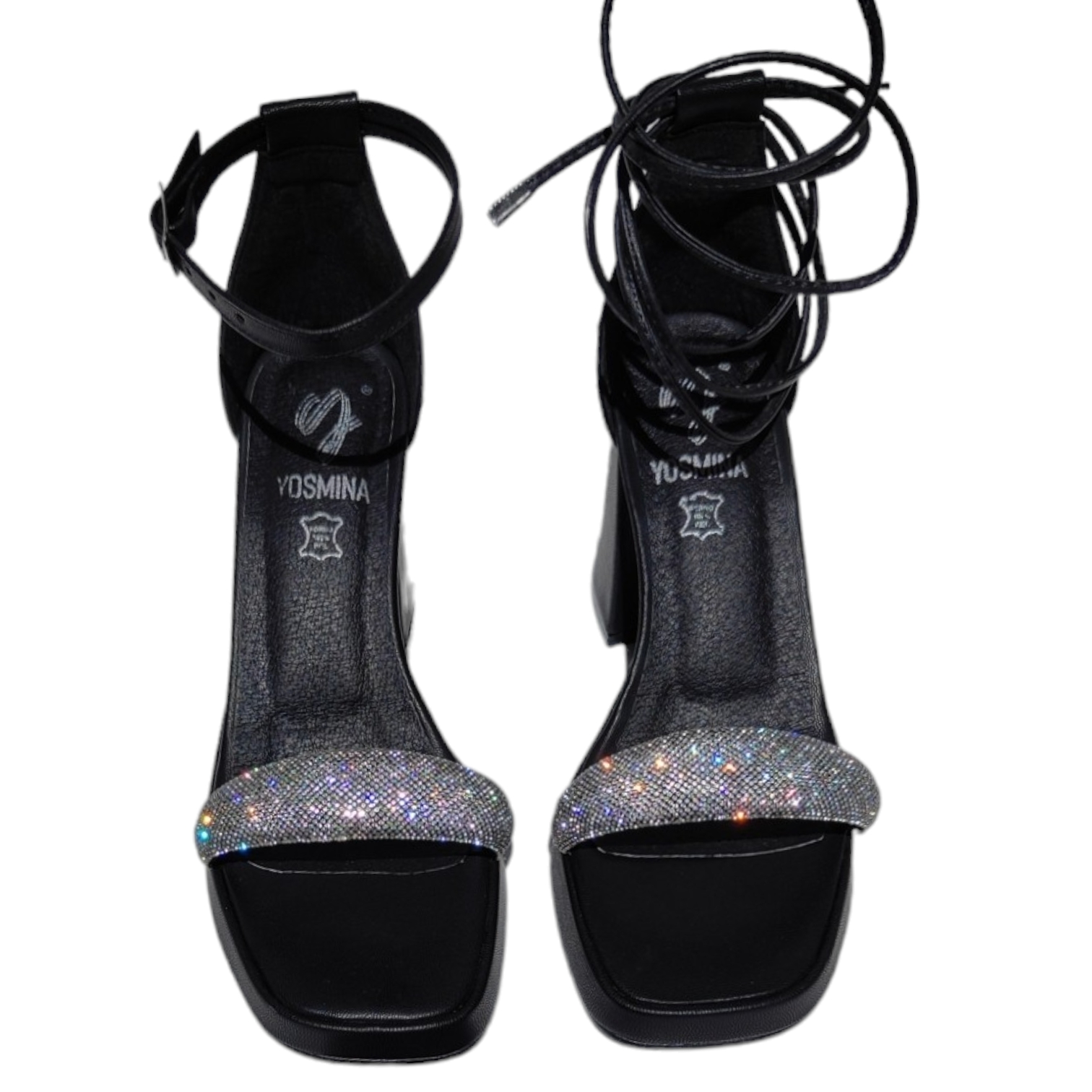 Zapatillas Plataforma Sandalia Tacón Alto 9 Cm 2 En 1 Dama De Brillos