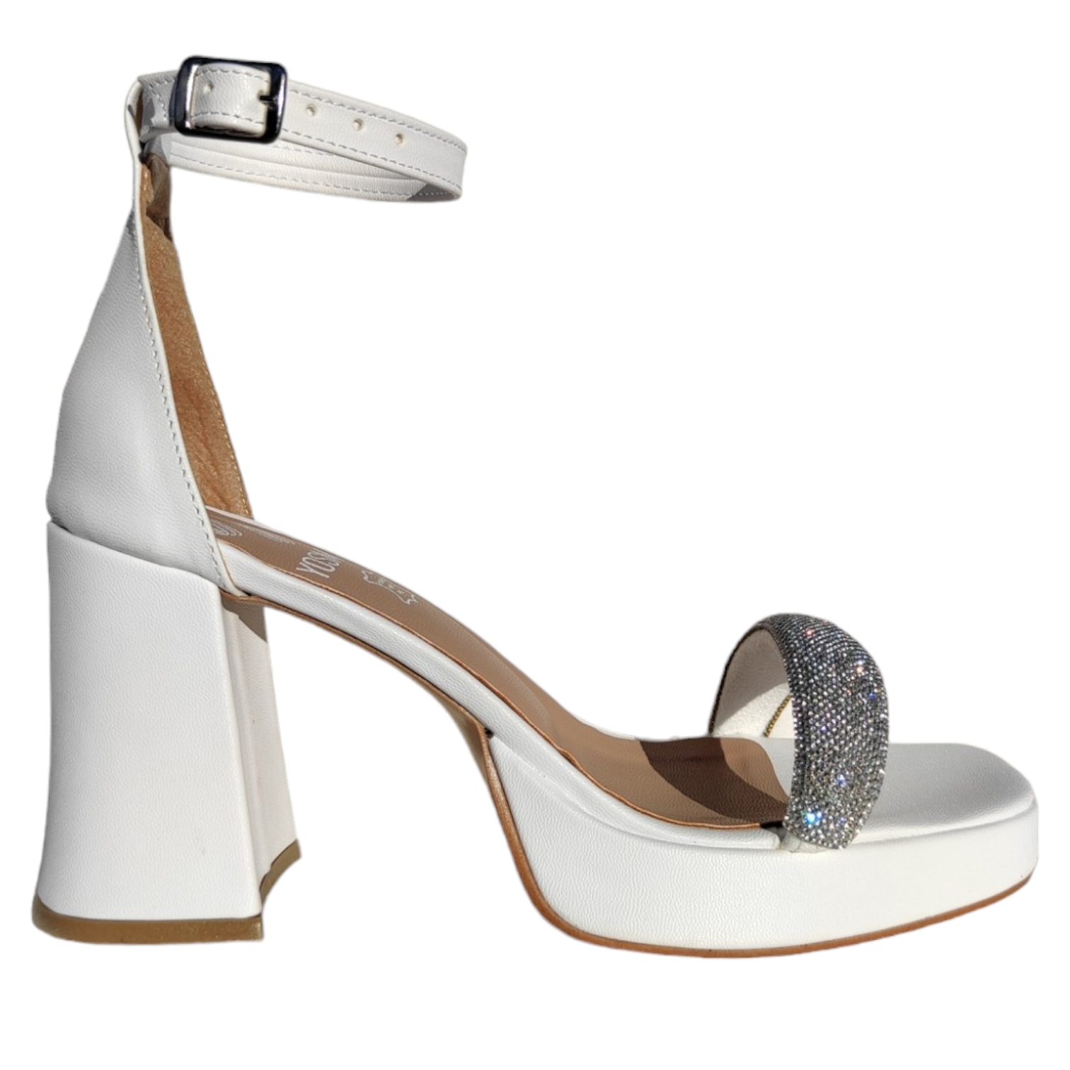 Zapatillas Plataforma Sandalia Tacón Alto 9 Cm 2 En 1 Dama De Brillos