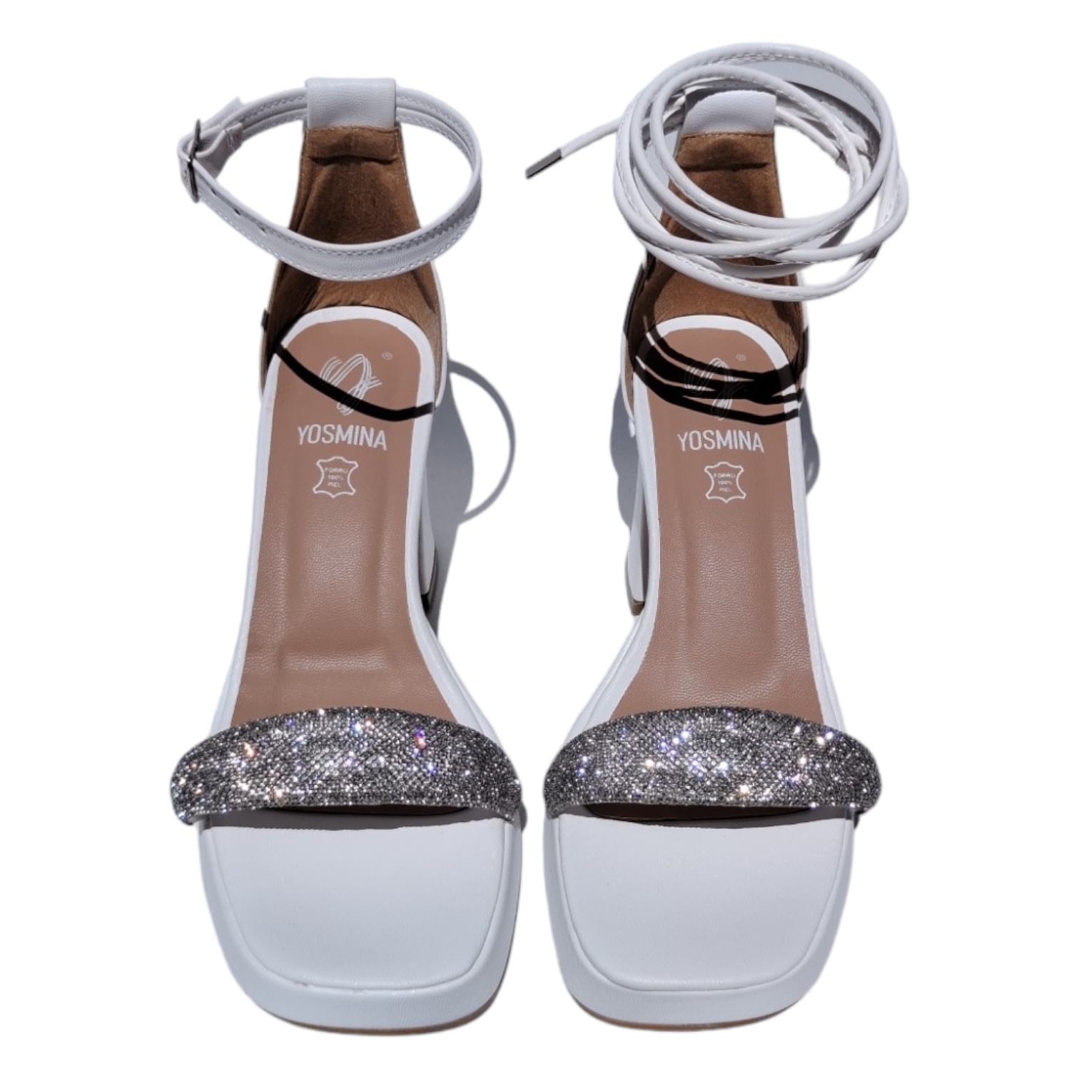 Zapatillas Plataforma Sandalia Tacón Alto 9 Cm 2 En 1 Dama De Brillos