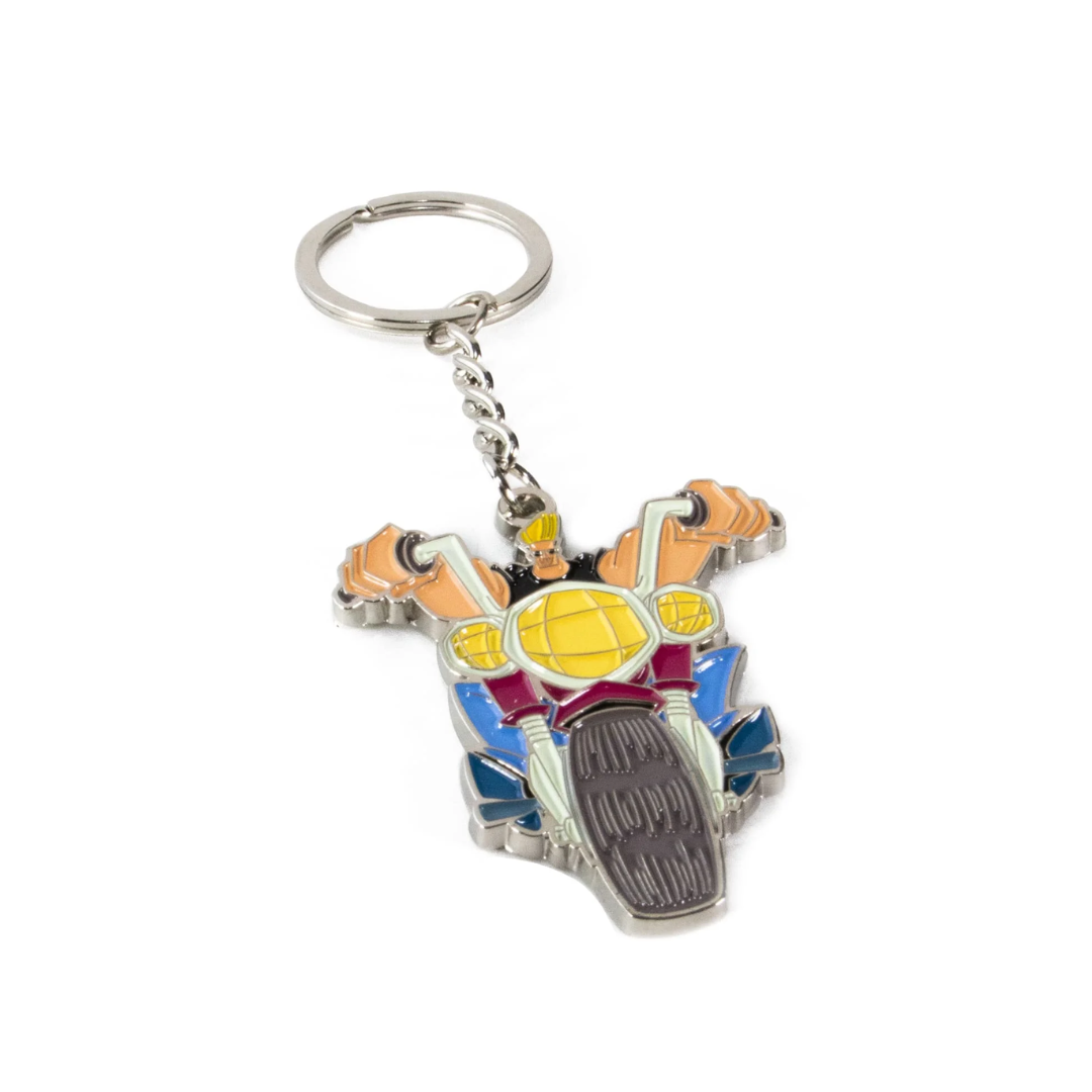 Llavero Johnny Bravo En Motocicleta