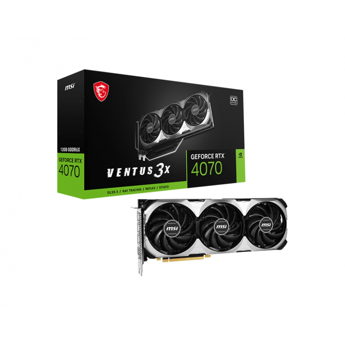 Tarjeta De Video MSI NVIDIA GeForce RTX 4070 VENTUS 3X 12G OC 12GB 192-bit GDDR6X PCI Express 4.0