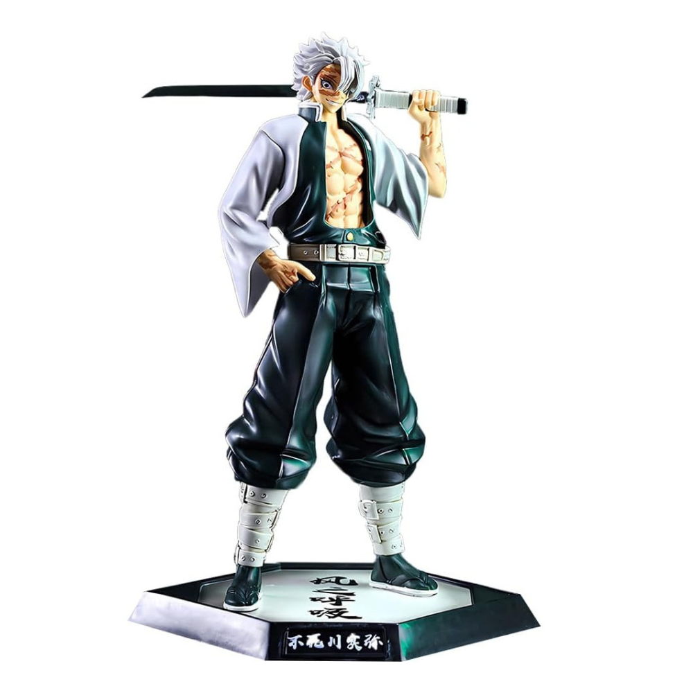 Figura Shinazugawa Sanemi Demon Slayer Kimetsu No Yaiba 31cm,anime,figura de coleccion ,impresionante.