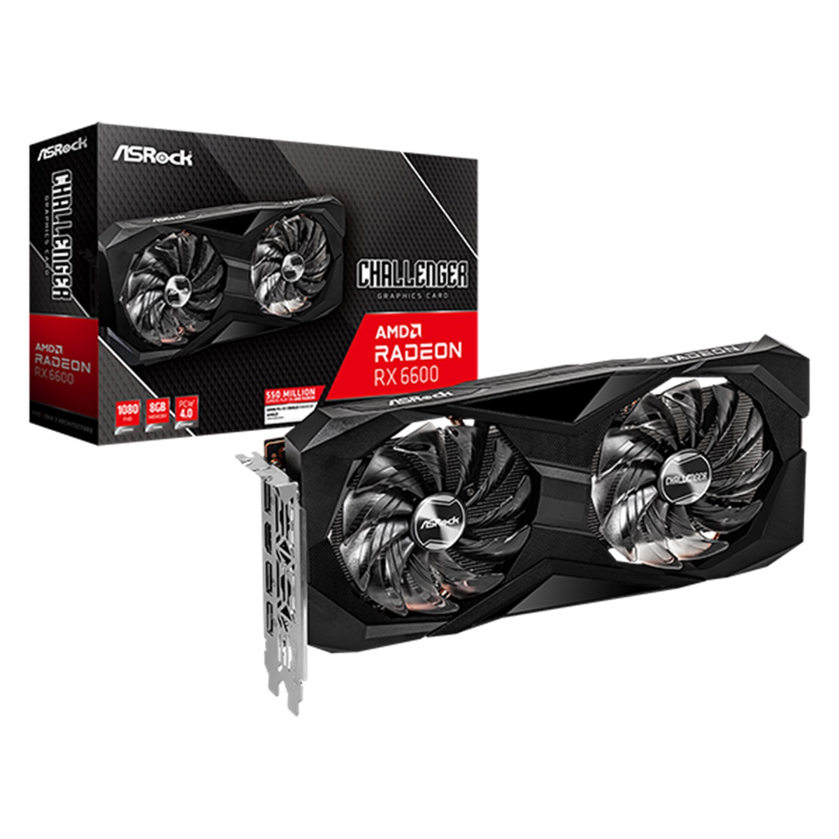 Tarjeta de Video ASRock AMD Radeon RX 6600 Challenger D 8GB 8GB 128-bit GDDR6 PCI Express 4.0