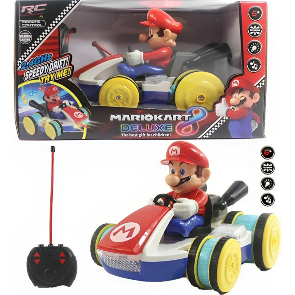 Carro Radio Control Remoto Carrera Rc Mario Kart 2.4ghz 8 RC Car Kids Toys Regalo para niños/niñas.
