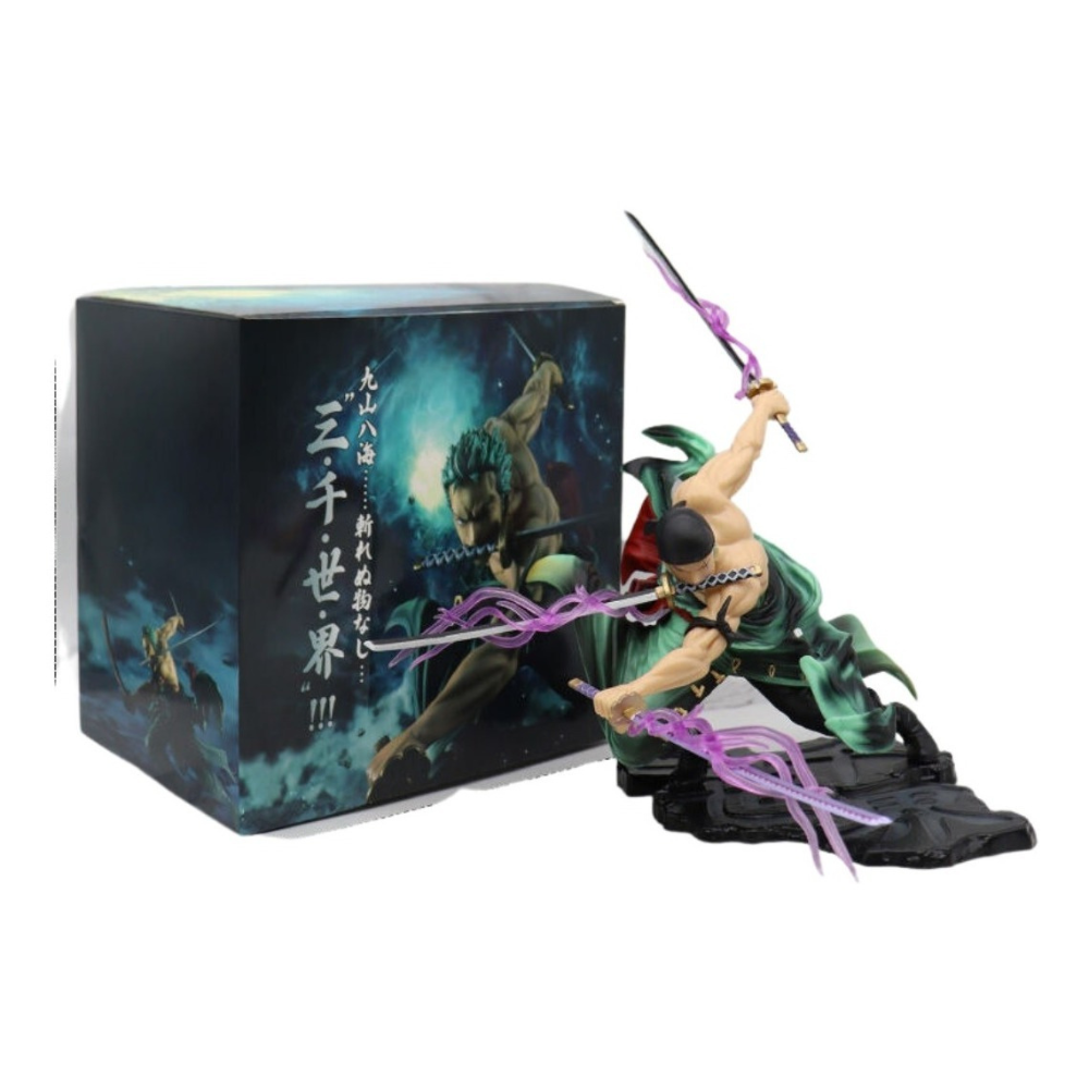 Figura Accion Zoro One Piece, Katana Zoro Figura, Roronoa Zoro Colección, Figuras One Piece Detalladas, Zoro Edición Coleccionable de One Piece 26 cm