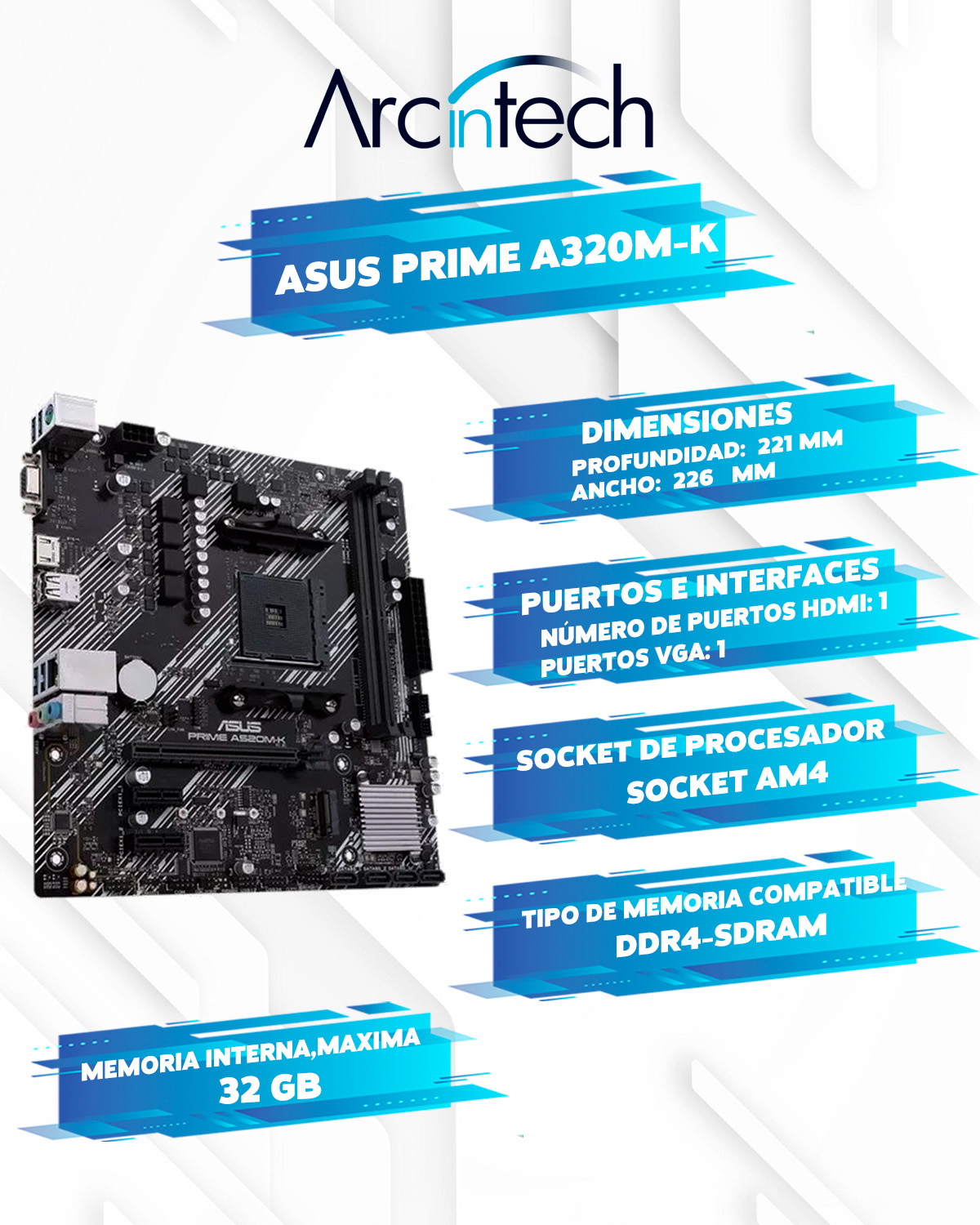 Pc Gamer ARCINTECH Ryzen 5 5600g 16gb Ssd 480gb Gabinete Rgb WIFI