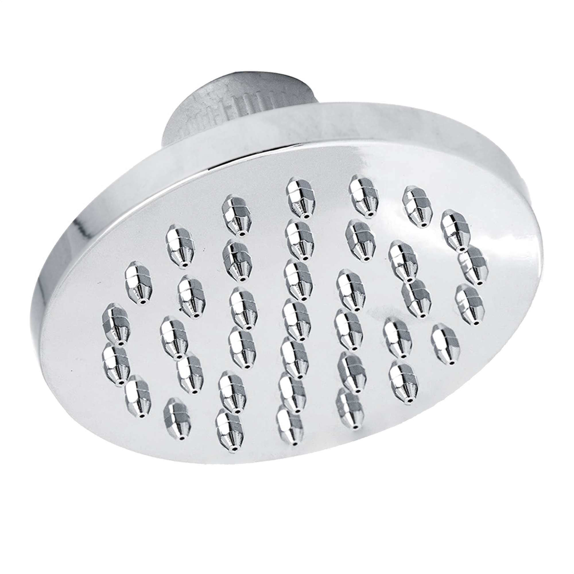 MEER Faucets  by CNX | Regadera Redonda de 10 cm, Cabezal de Ducha de ABS Cromado. Multiposición, Anti-Sarro y Funciona con Presión Baja