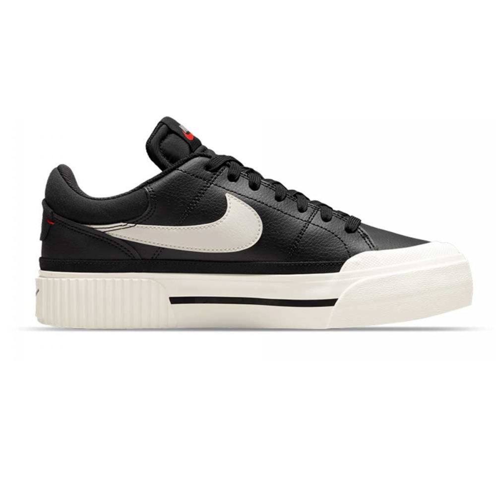 Tenis Casual Nike Court Legacy Lift Negro de Mujer DM7590-001.