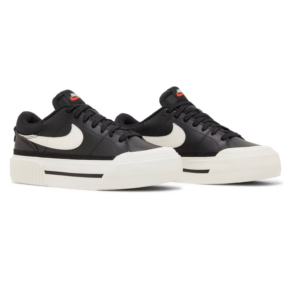 Tenis Casual Nike Court Legacy Lift Negro de Mujer DM7590-001.