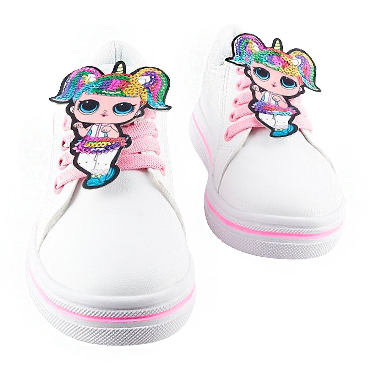 TENIS NIÑA ESCOLARES MUÑECA LOL BLANCO LOVE 1015-BL.