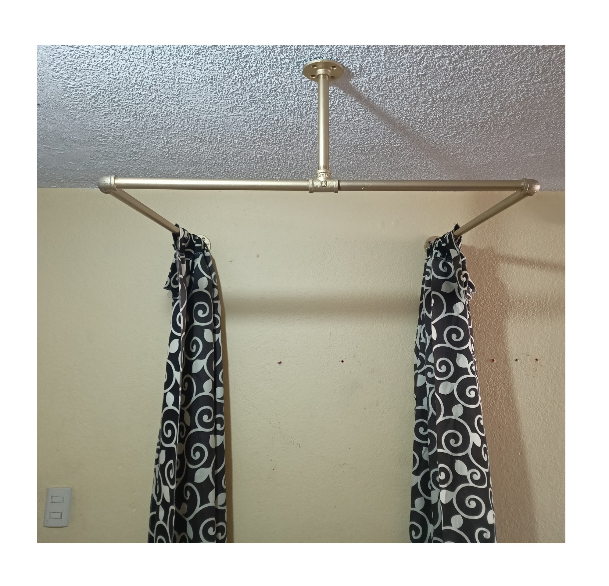 Cortinero Para Vestidor, Probador Boutique, Acero 1x1 M.