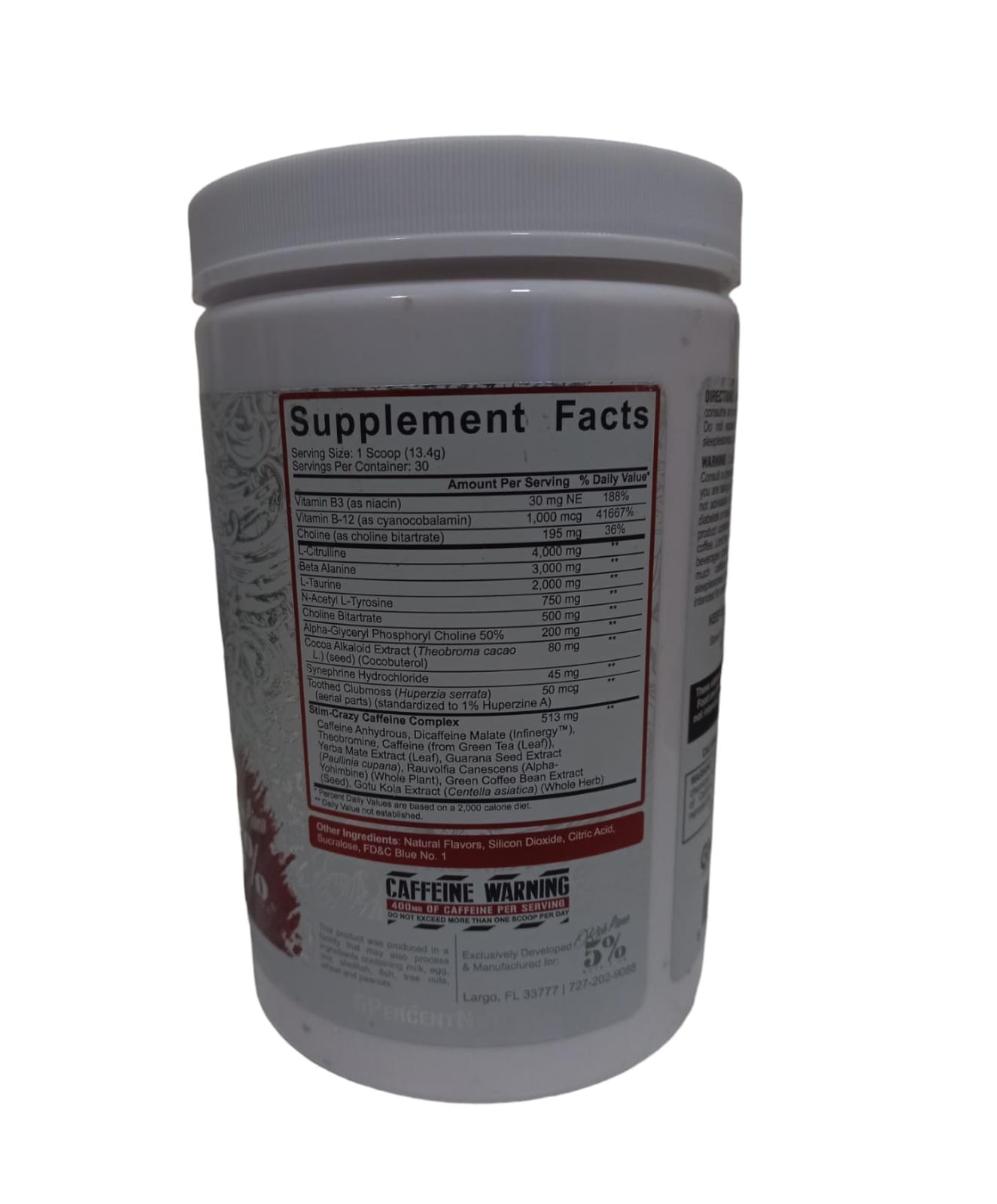 Pre-Entreno Rich Piana 5% 51 50 402 Gr 30 Serv .