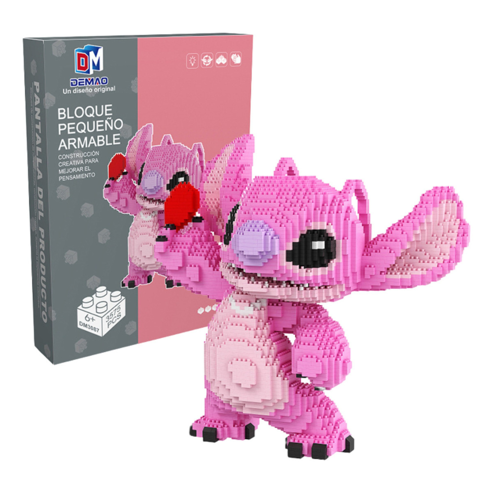 Mini Bloques Stitch Gigante, Mini Blocks Armables 3D, Juguete de Construcción, Rompecabezas para Niños y Jóvenes. Juguetes Didácticos.Kawaii.
